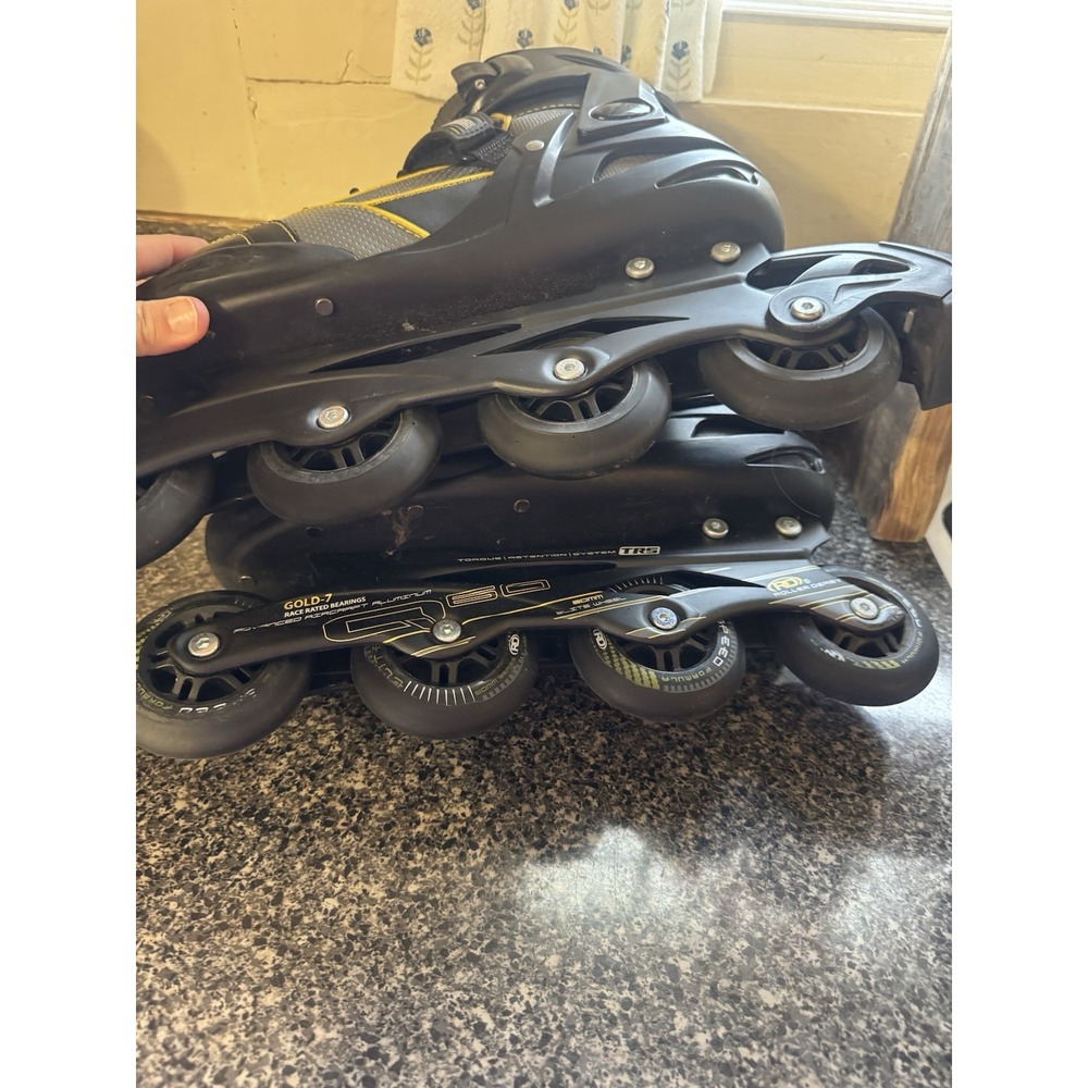 Roller Derby Men's Aerio Q-60 Inline Skates - Black/Yellow Size 11 - Picture 7 of 15